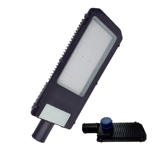 Luminária LED Pública 150W Preta SMD com Sensor Fotocélula