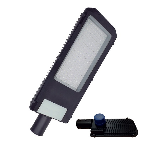 Luminária LED Pública 200W Preta SMD com Sensor Fotocélula